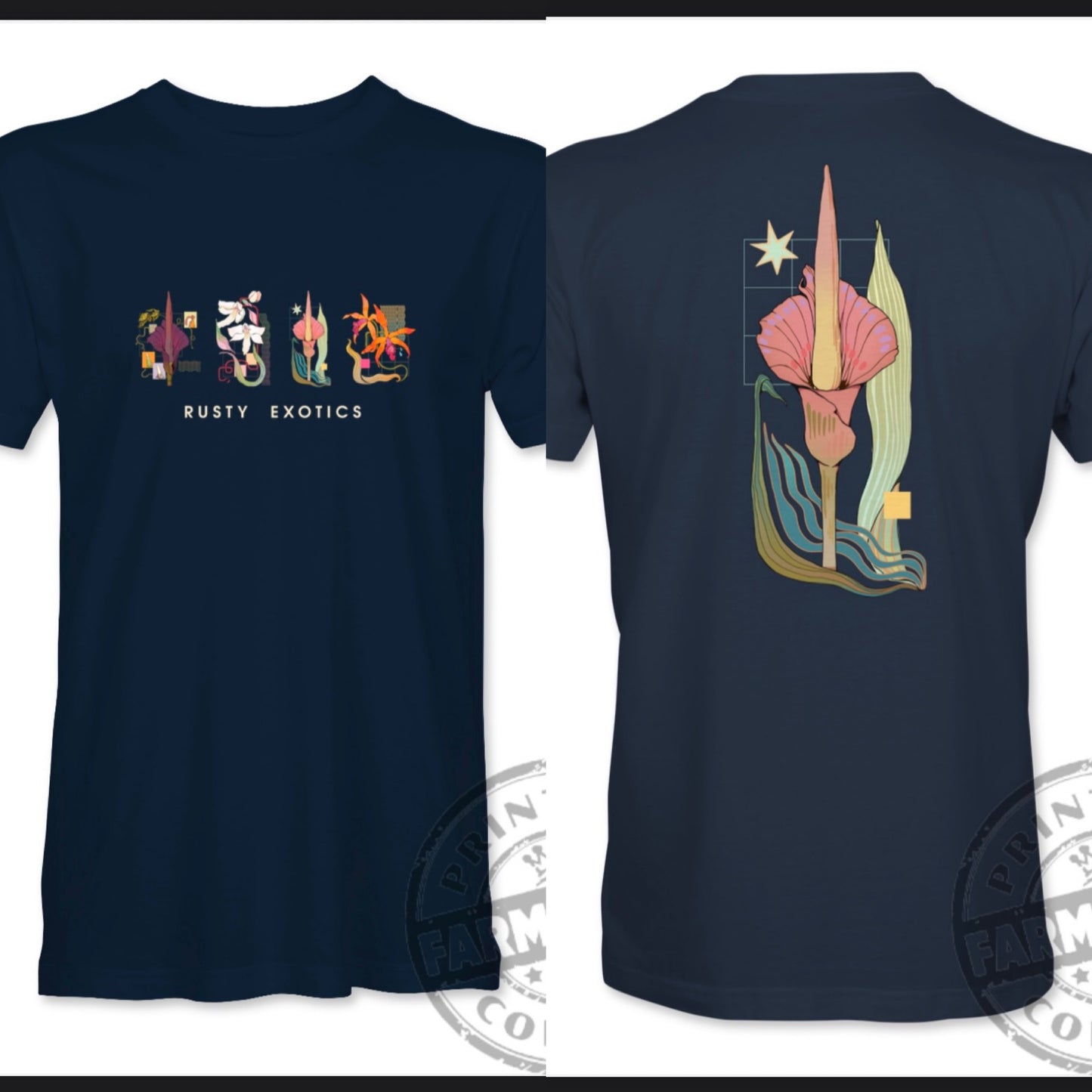 Corpse Flower T-shirt - Midnight Navy