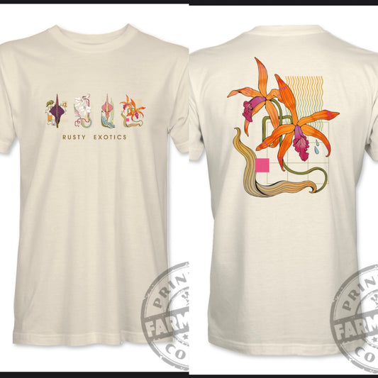 Cattleya Orchid T-shirt - Natural