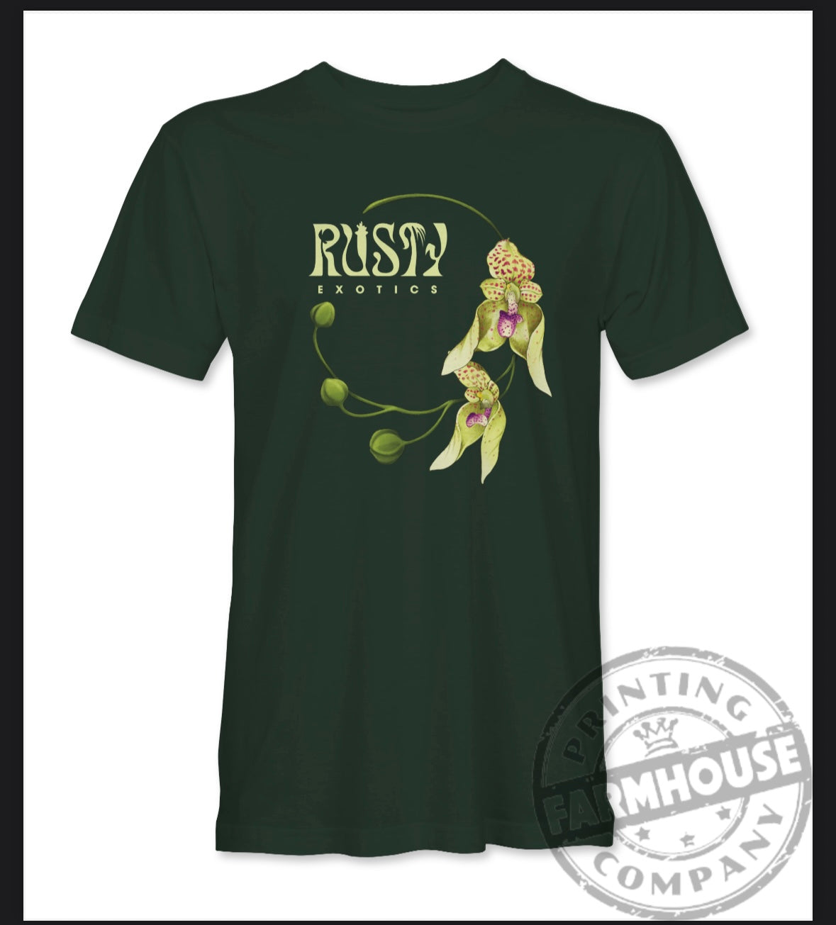 Bulbophyllum guttulatum T-shirt - Forest Green